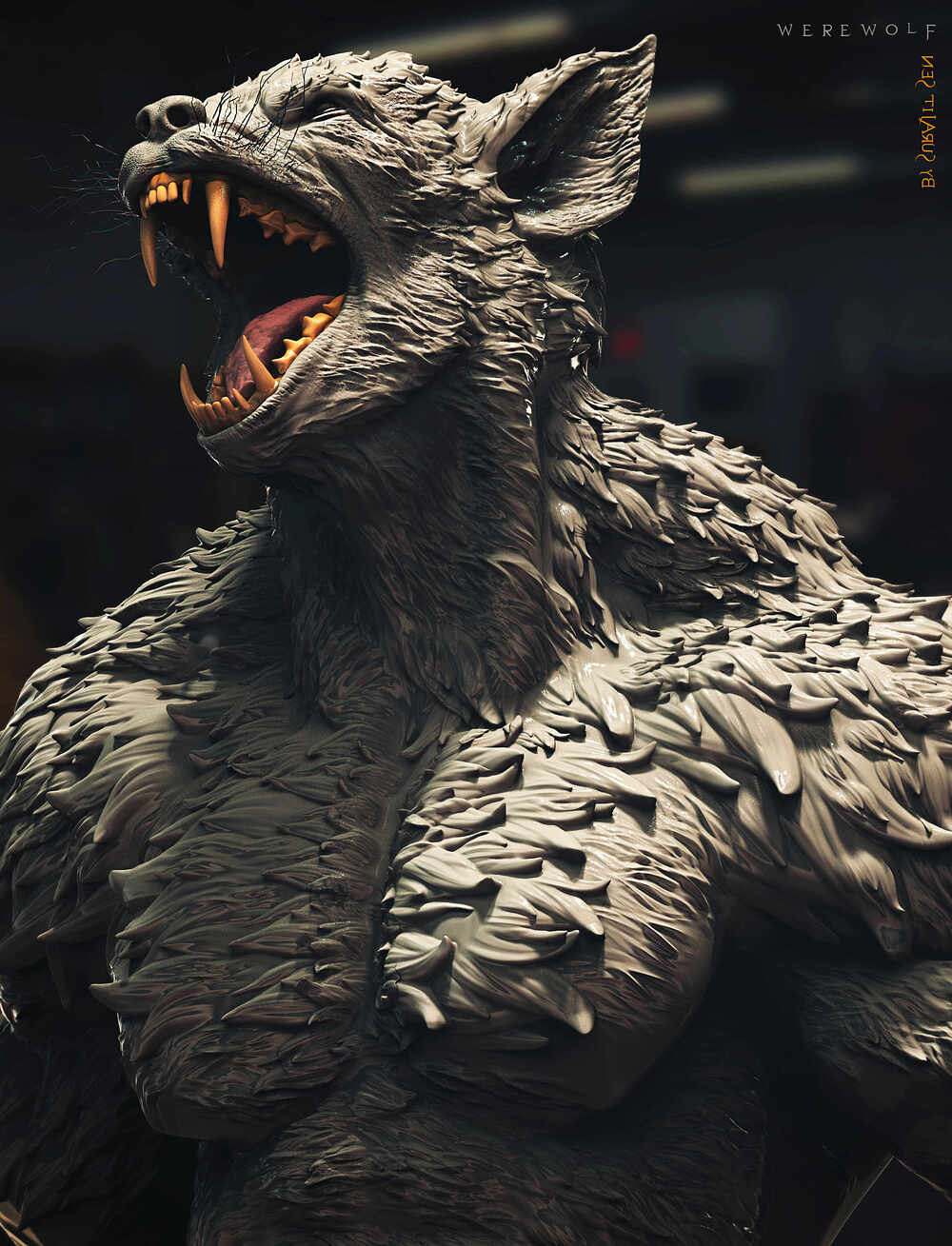 Werewolf_Digital_SCulpture_SurajitSen_Jan2024_A1