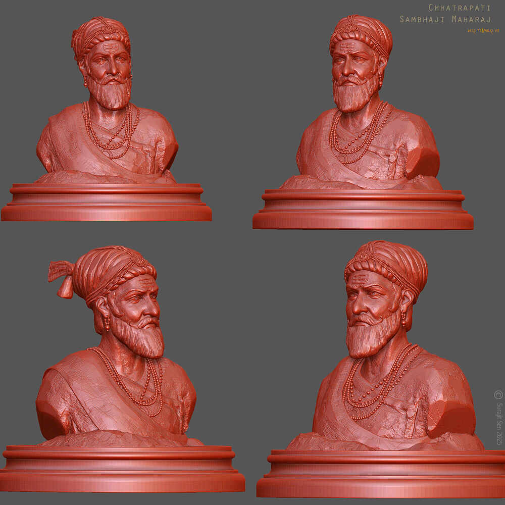 Chhatrapati Sambhaji Maharaj_Digital_Sculpture_SurajitSen_Feb2025_WIP