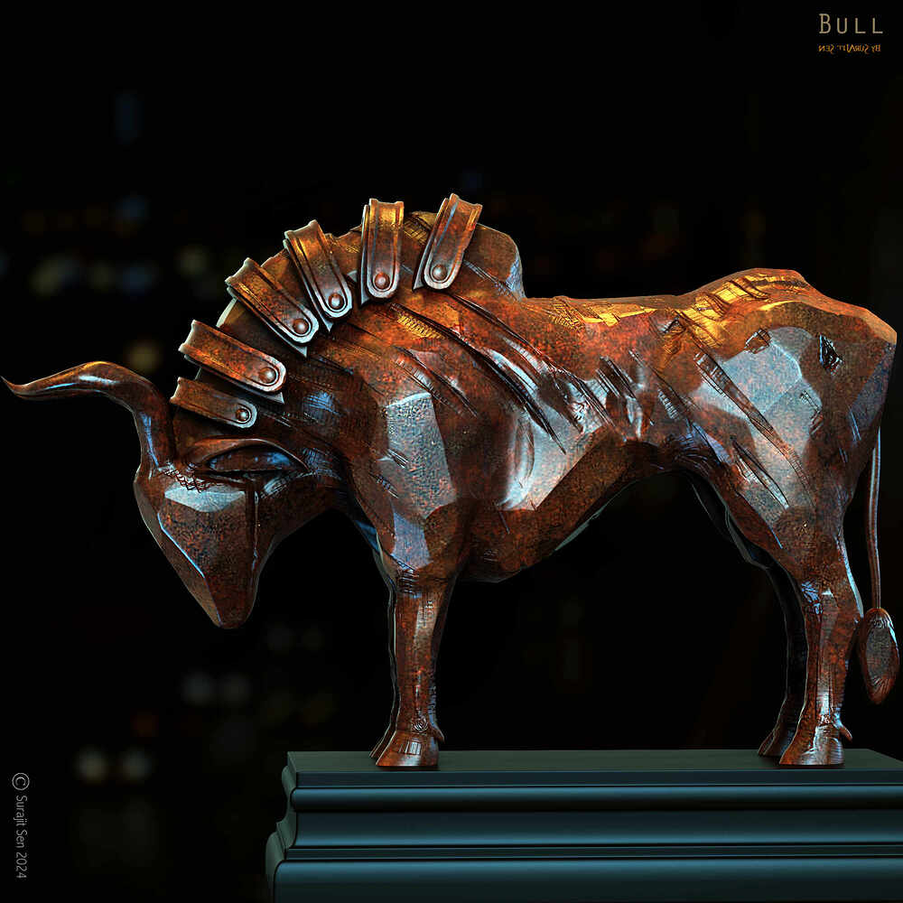 Bull_Contemporary_DIgital Sculpture_SurajitSen_Dec2024.A1