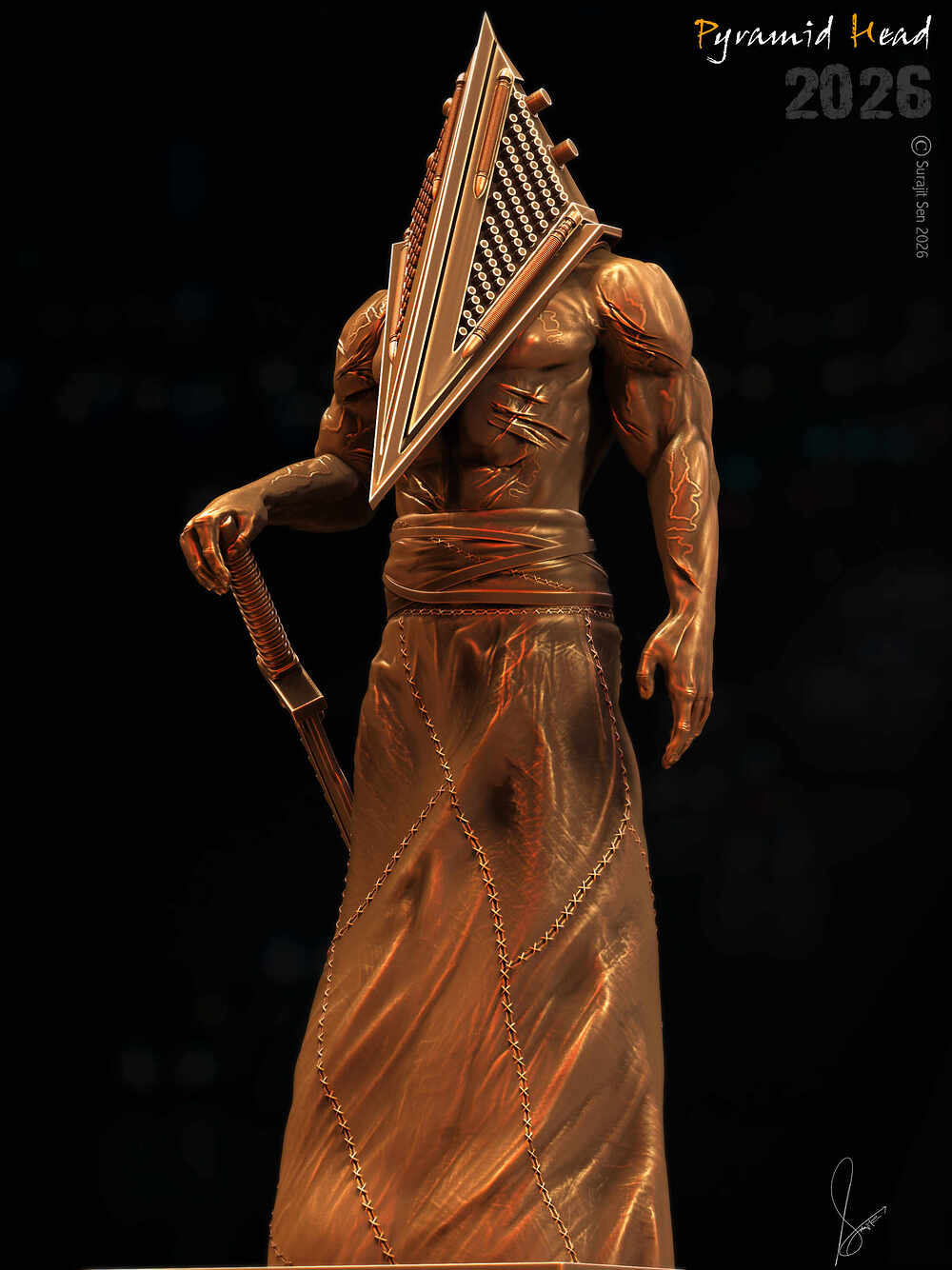 Pyramid head_Digital_Sculpture_SurajitSen_Feb2026_V3