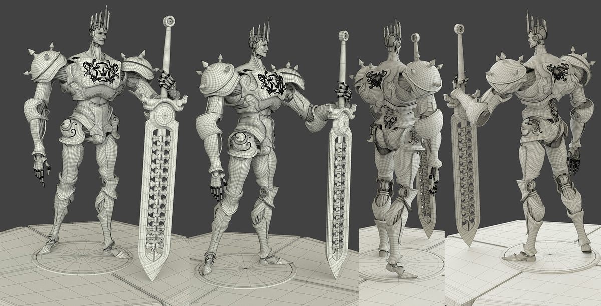 Turnaround Wireframes no robe
