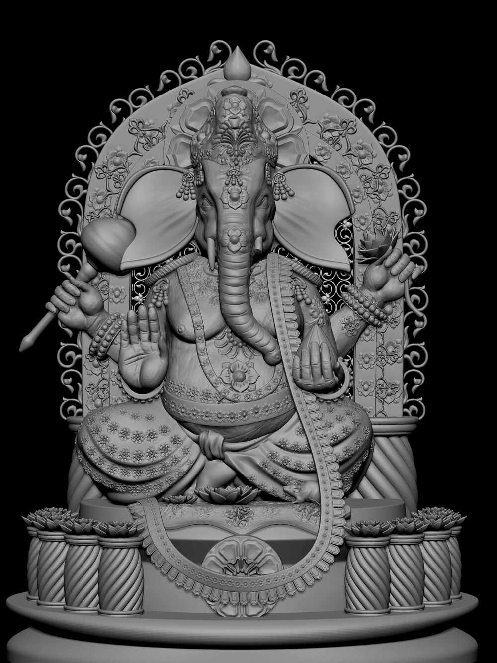 Ganpati_digital_Sculpture_SurajitSen_Sept2024_WIP