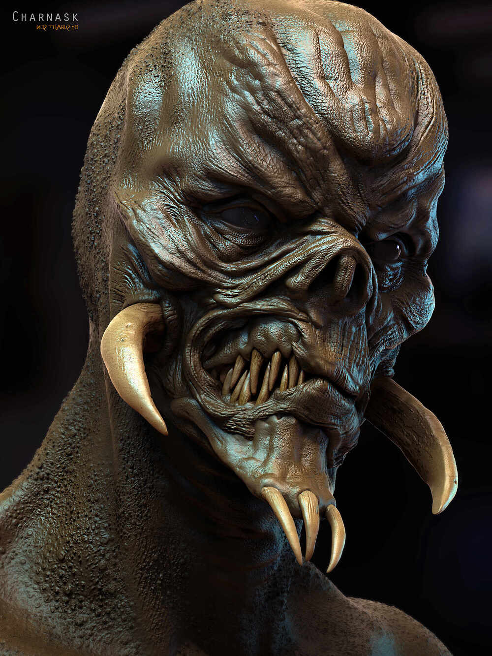 Charnask_Creature_Digital_Sculpture_SurajitSen_Aug2024