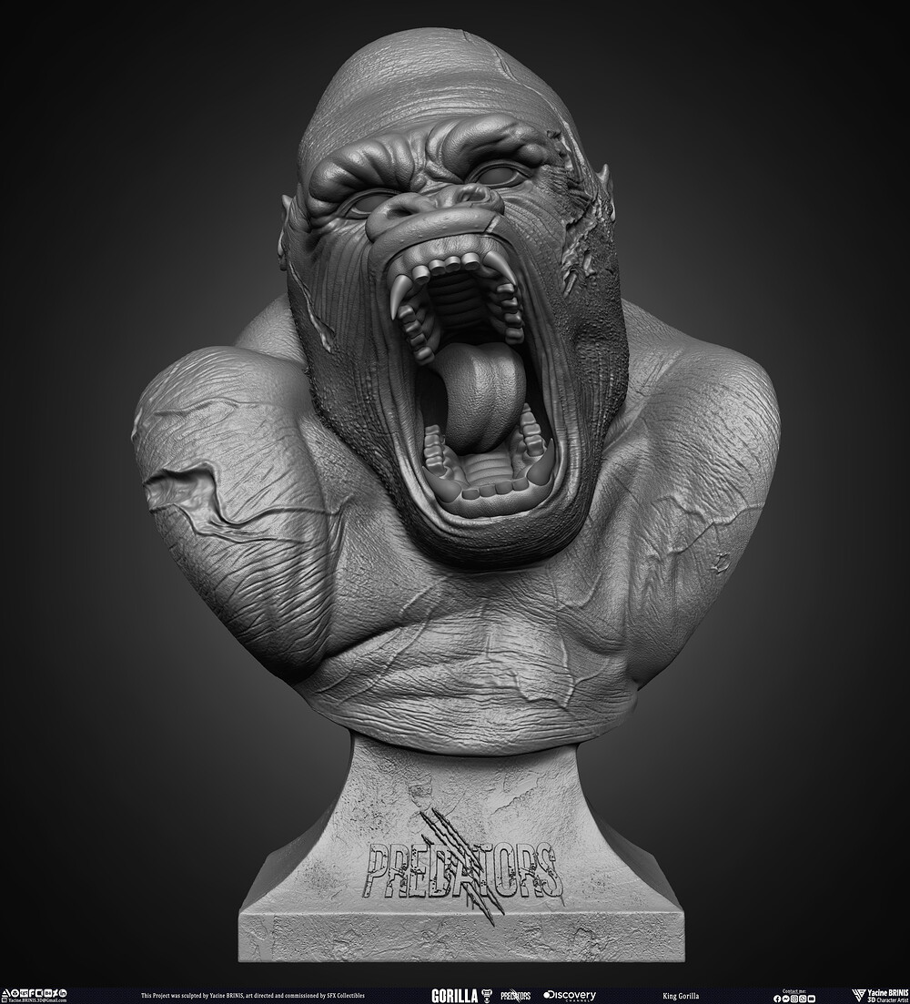 King Gorilla Predator sculpted by Yacine BRINIS 001