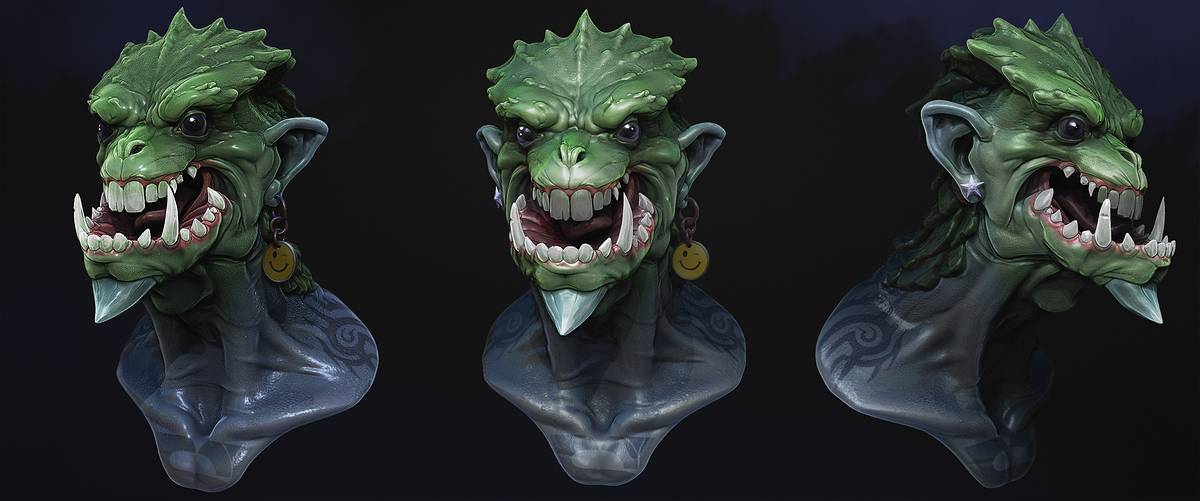 Monster-Head-Buste-