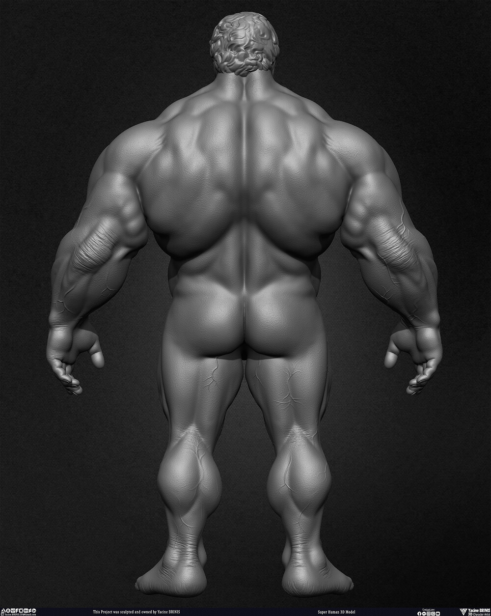 Super Human 3D Model sculpted by Yacine BRINIS 010