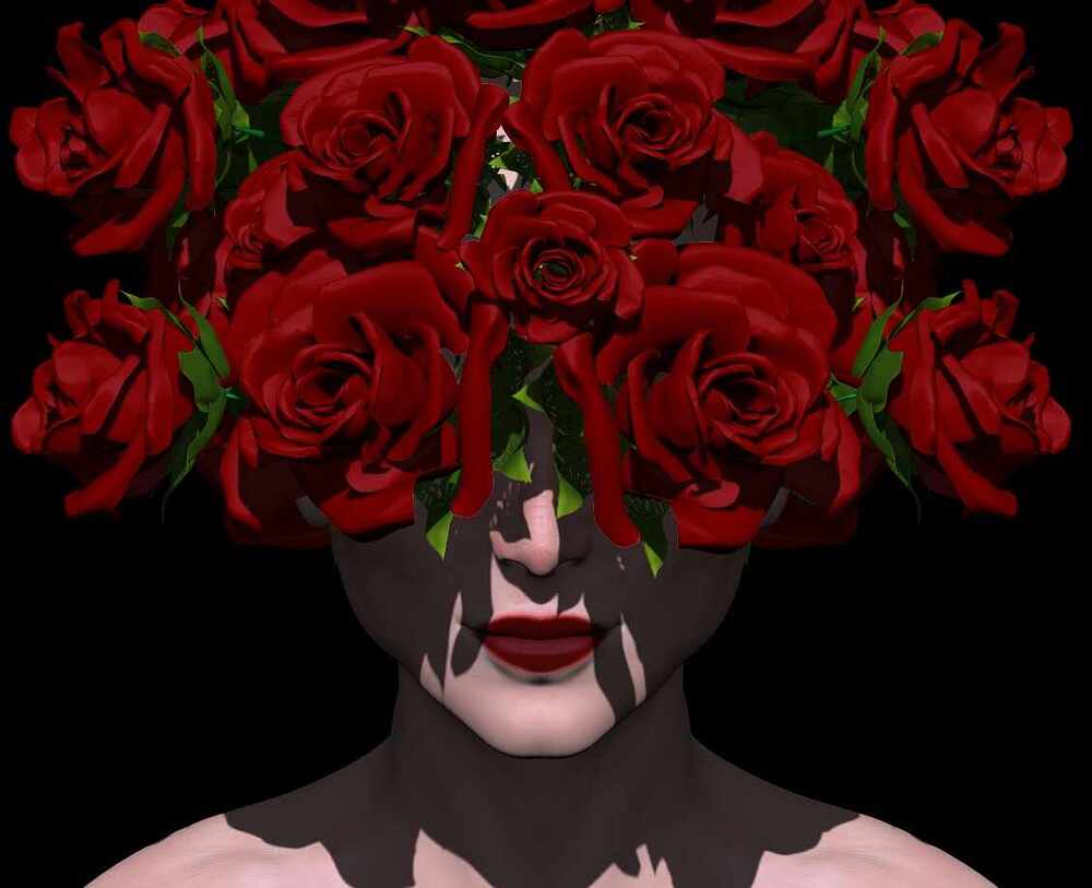 Rose girl close up