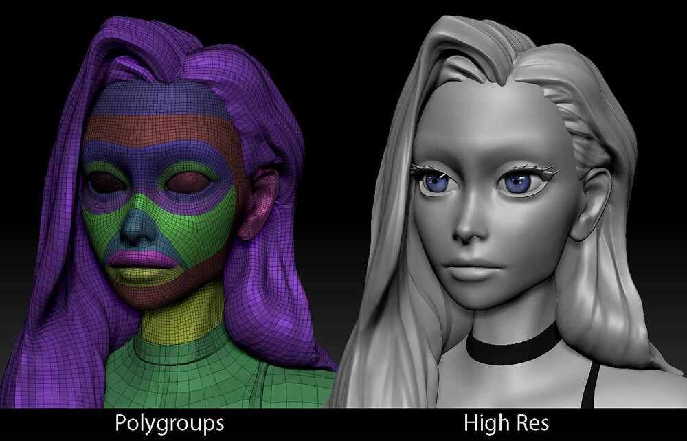 Polygroups high Zbrush