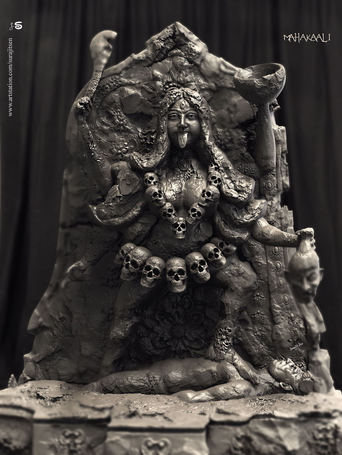 MahaKaali_Digital_Sculpture_SurajitSen_Aug2019