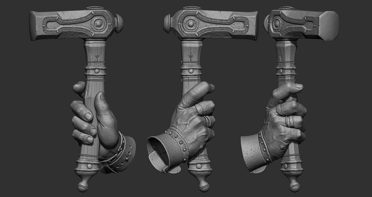 hammer and hand