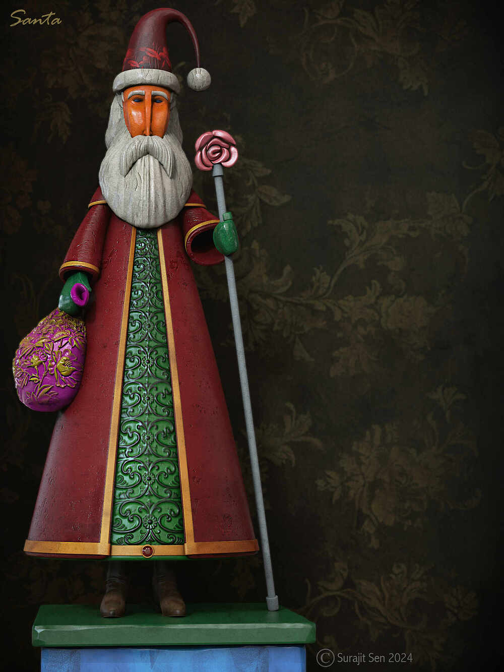 Santa_Digital_Sculpture_SurajitSen_Dec2024