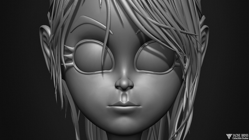 Female Anime Vol 03 Cartoon Character sculpted by Yacine BRINIS 001