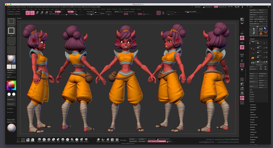 3_YuliaSokolova_Onigirl_ZBrush