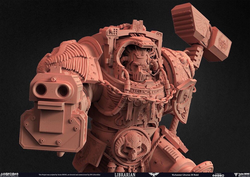 Warhammer Librarian sculpted by Yacine BRINIS 008
