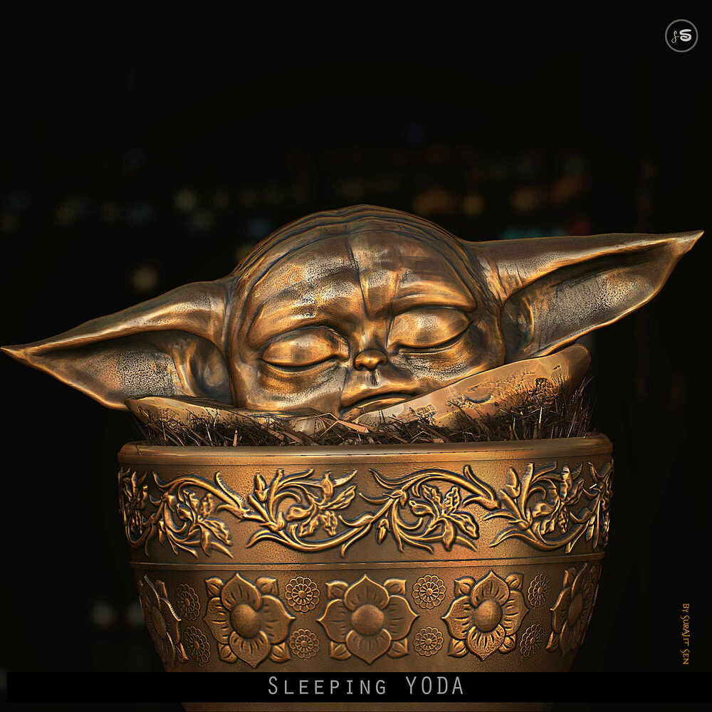 Sleeping_Yoda_Digital_Sculpture_SurajitSen_March2023