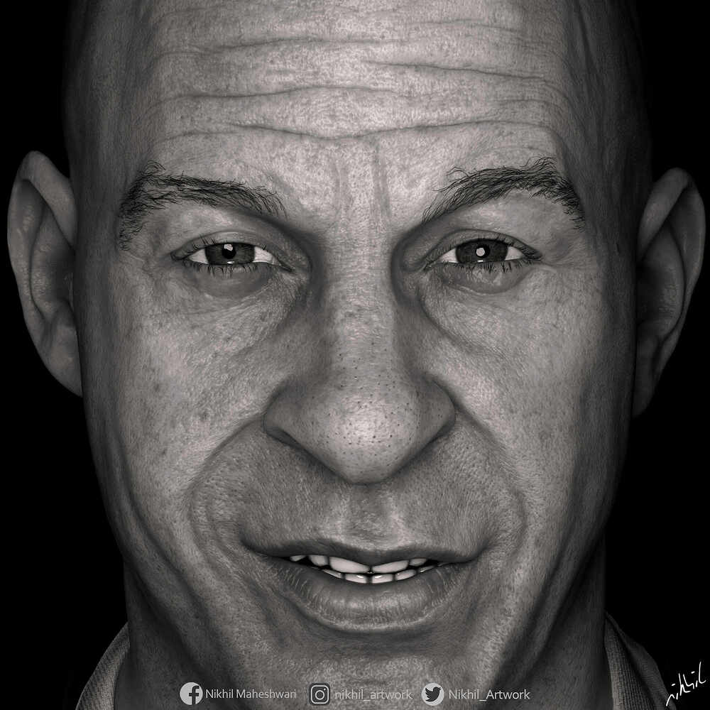 Dominic_Toretto_CloseUP B&W_001