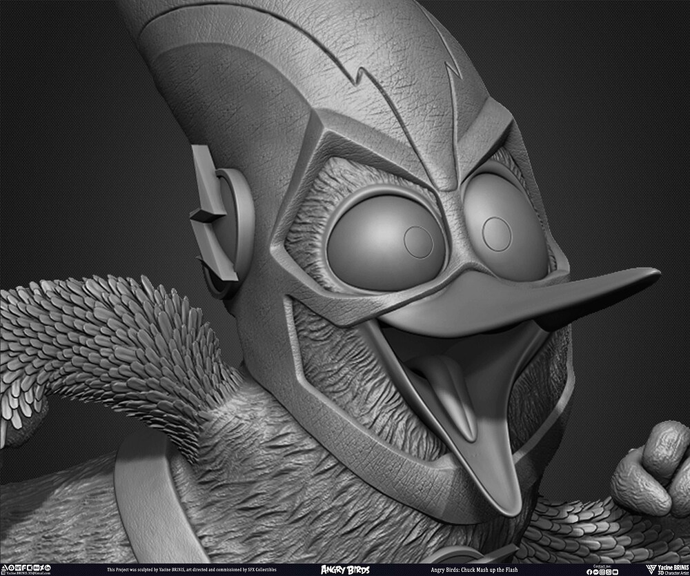 Chuck Running The Flash Angry Birds Movie 02 Rovio Entertainment sculpted by Yacine BRINIS 005