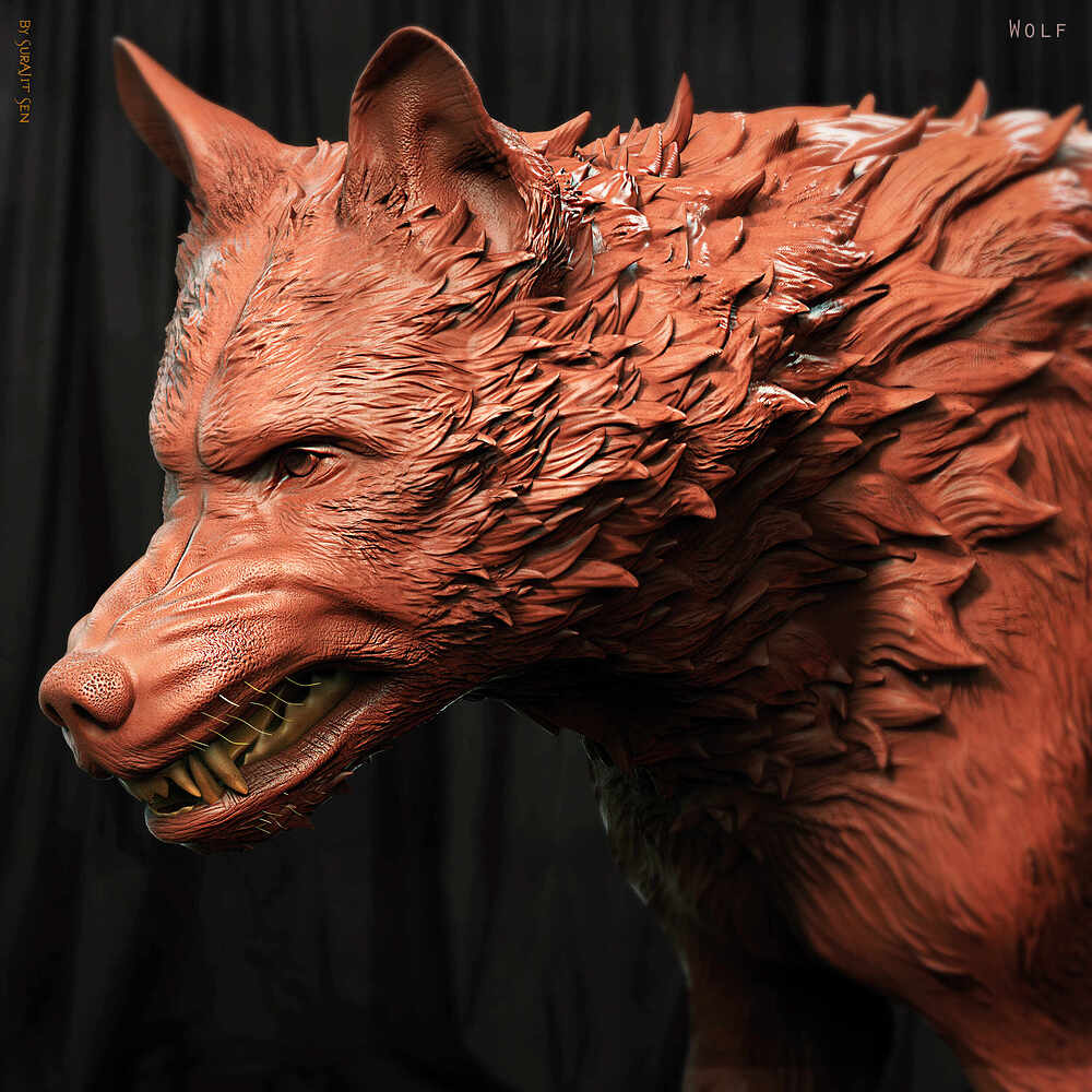 Wolf_Digital_Sculpture_SurajitSen_Jul2023_A