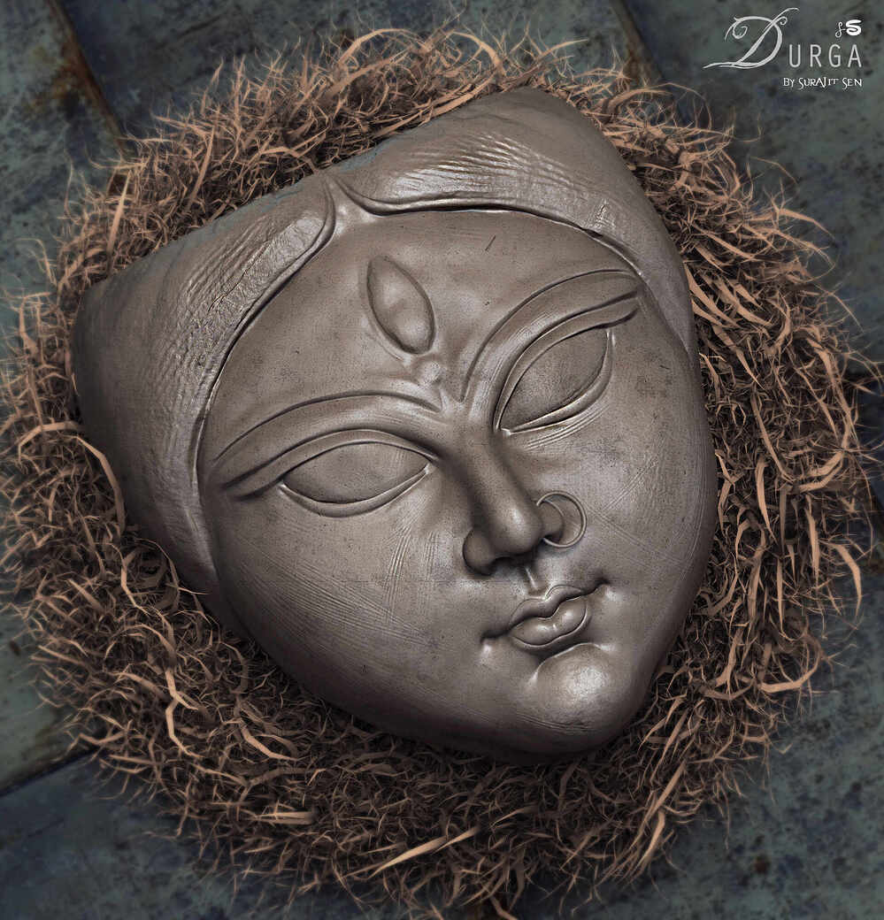 Durga_Clay_Sculpture_face_Digital_Sculpture_SurajitSen_jun2022A