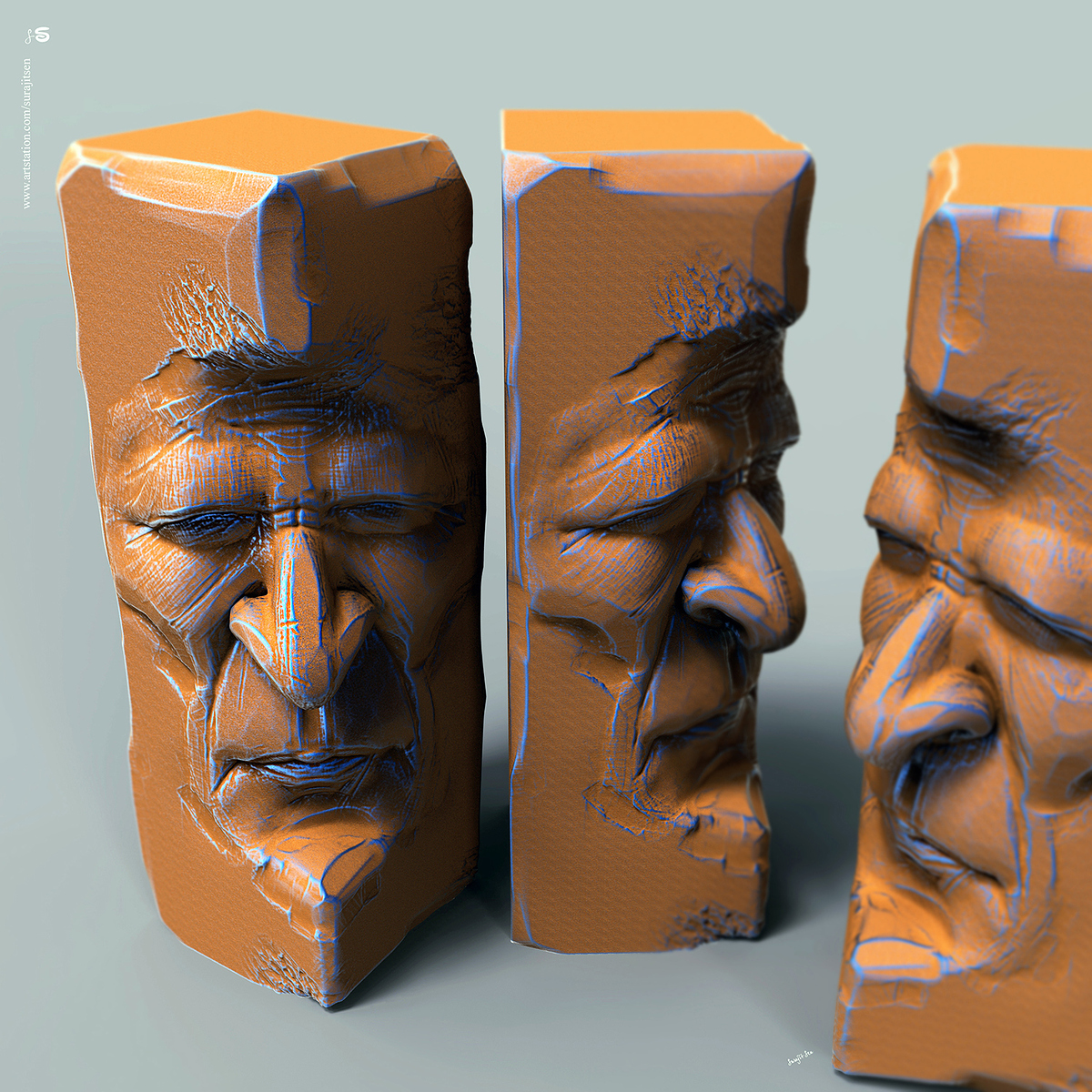 Face_Blocks_Digital_SCulpture_SurajitSen_March2020_L