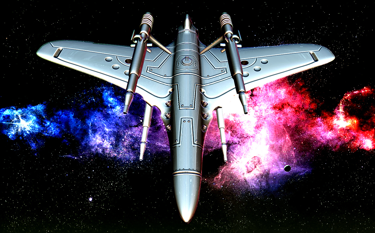 spaceship front dall'alto