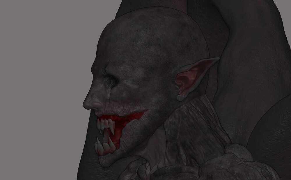 Vampire in fog right side