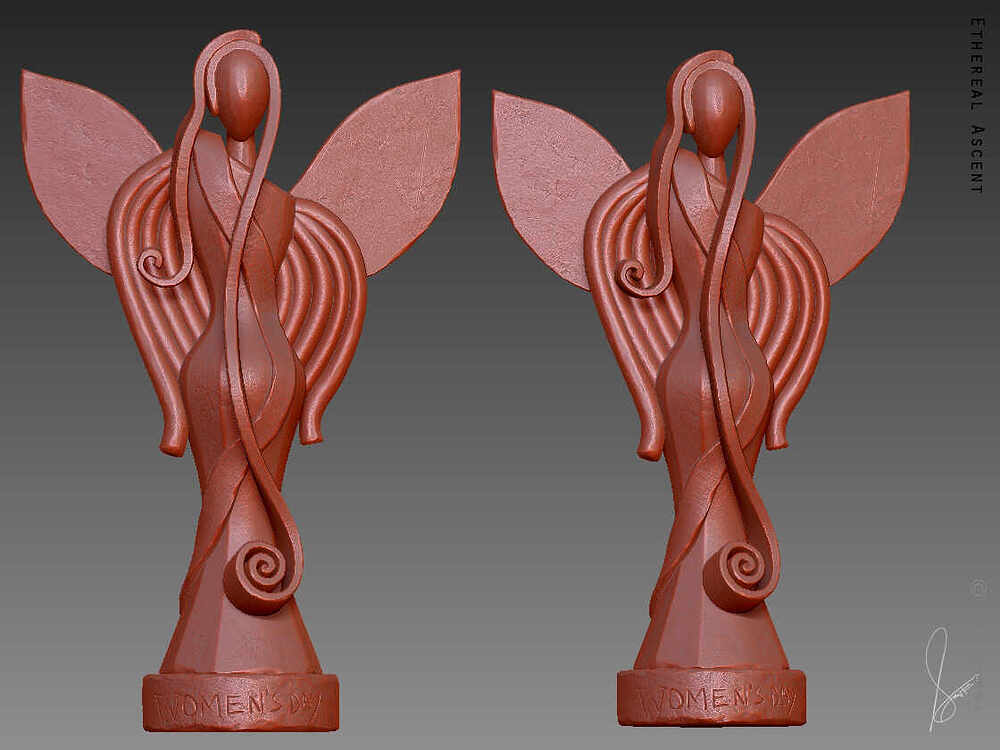 Ethereal Ascent_WOMENS_DAY_DIGITAL_SCULPTURE_SURAJITSEN_MARCH2026_WIP