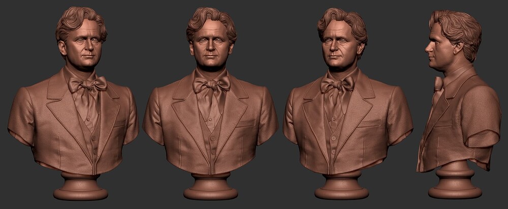 Walter_Bust_Zbrush_Front
