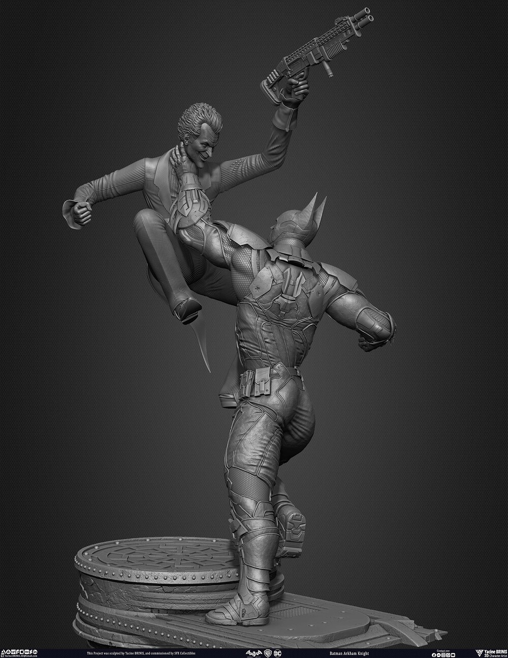 Batman Arkham Knight and Joker Worner Bros Vol 06 Sculpted by Yacine BRINIS 006