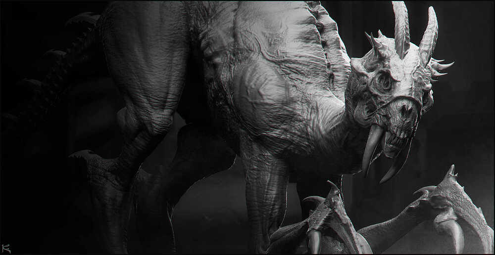 StandingCreatureLionKangaroo_R9_1001_BW
