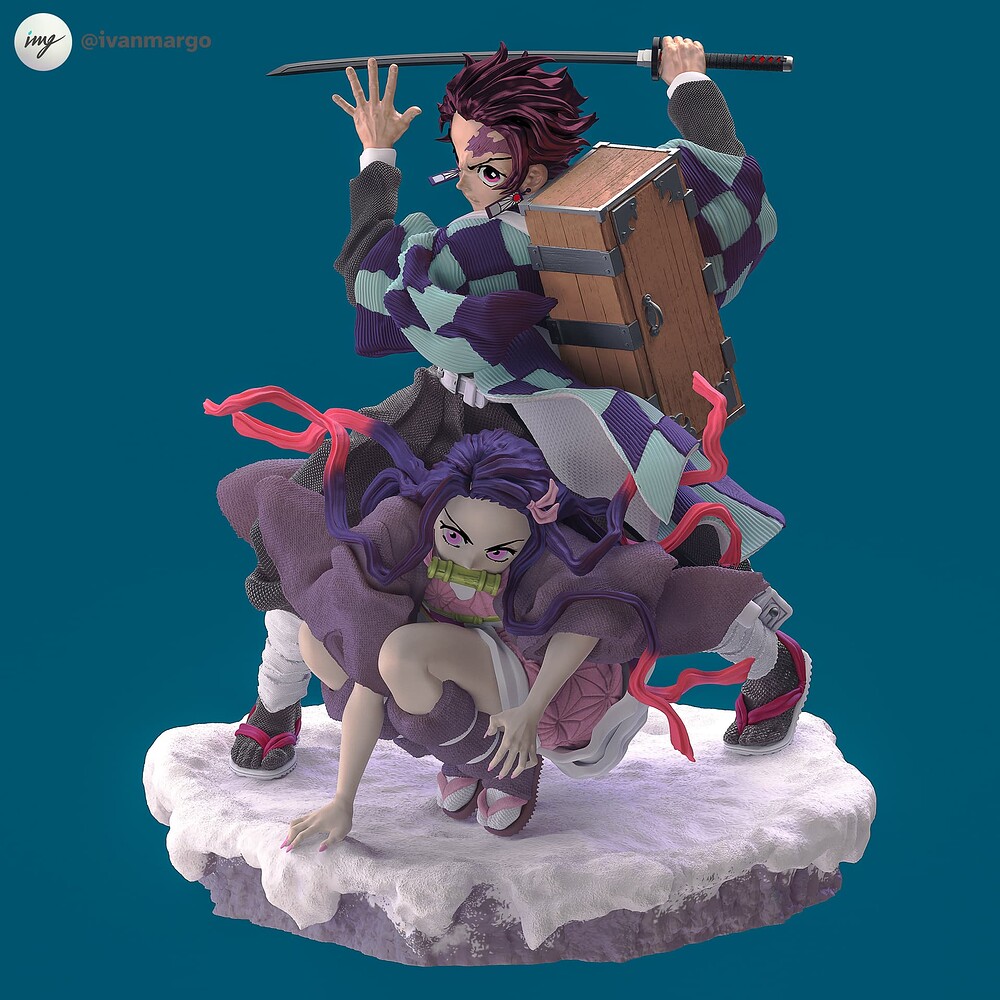 kimetsu-no-yaiba-tanjiro-nezuko-duo-3d-sculpt-render-02
