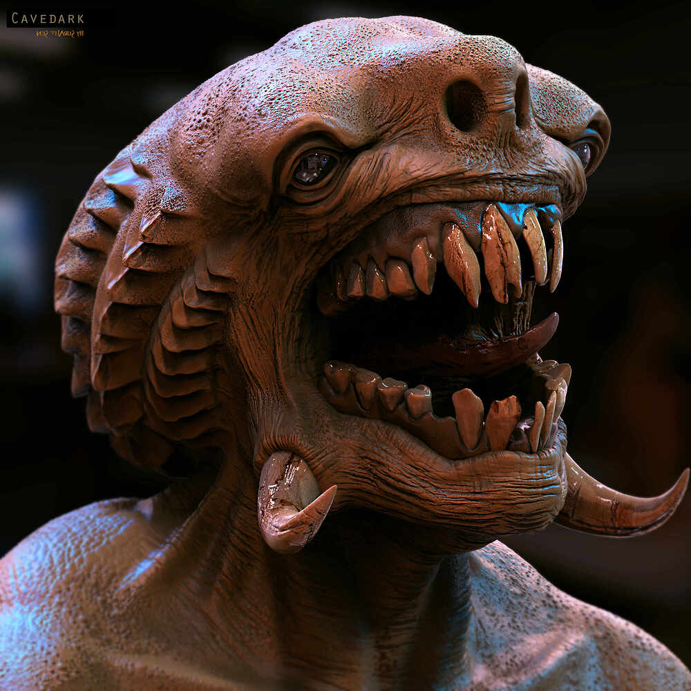 Cavedark_Creature_Digital_Sculpture_SurajitSen_Sept2024