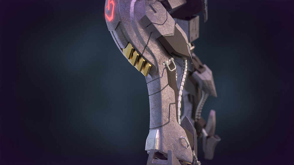 Rodolfo  Silva_Gundam Barbatos_AdvancedDigitalSculpting_Leg Detail