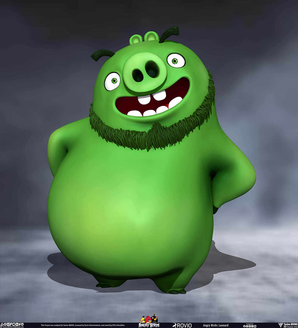 Leonard Angry Birds Rovio Entertainment sculpted by Yacine BRINIS 002
