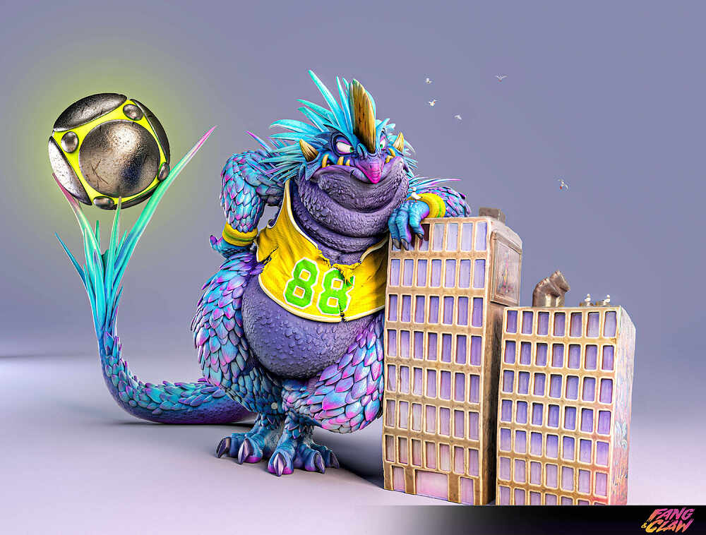 aPrytania_FangnClaw_Characters_3D_Spike_PosingChillBuilding_V3stp