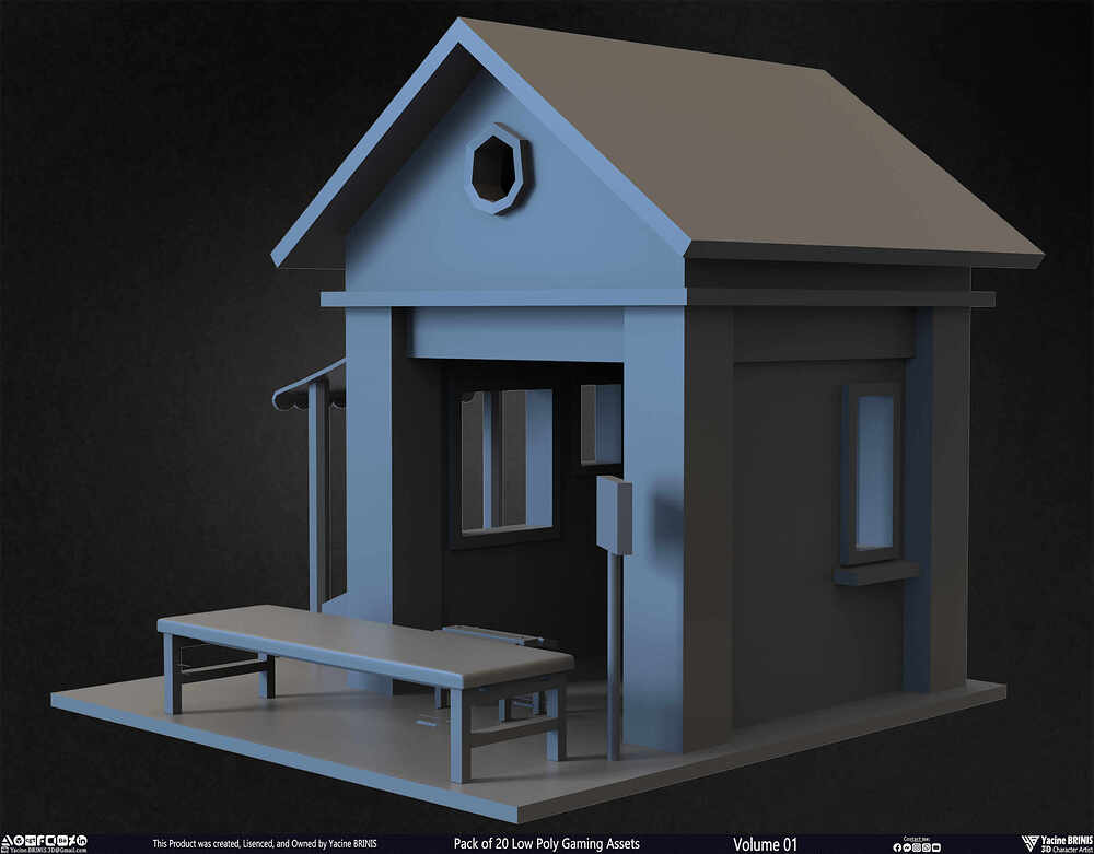 20 Low Poly Gaming Assets Volume 01 Sculpted By Yacine BRINIS Set 15