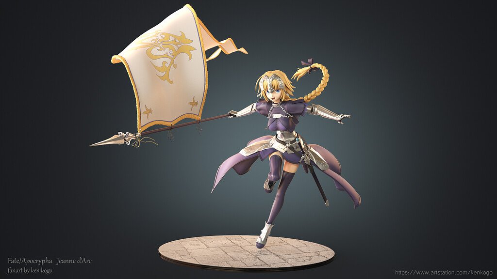 Jeanne d'Arc (Fate/apocrypha) FanArt - ZBrushCentral