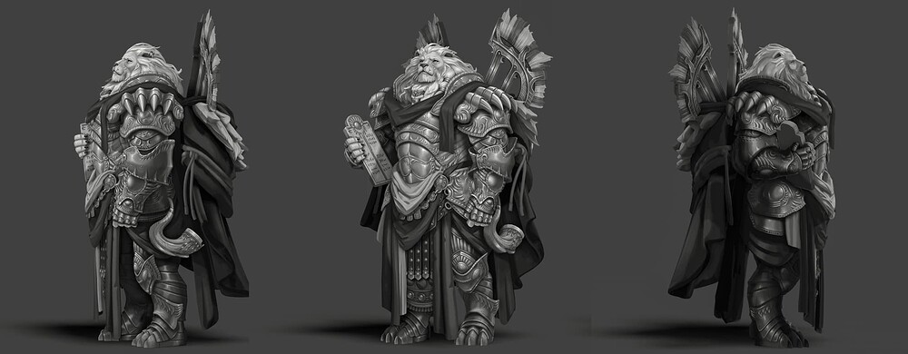 Lion_Greyscale_Previz_Turntable01