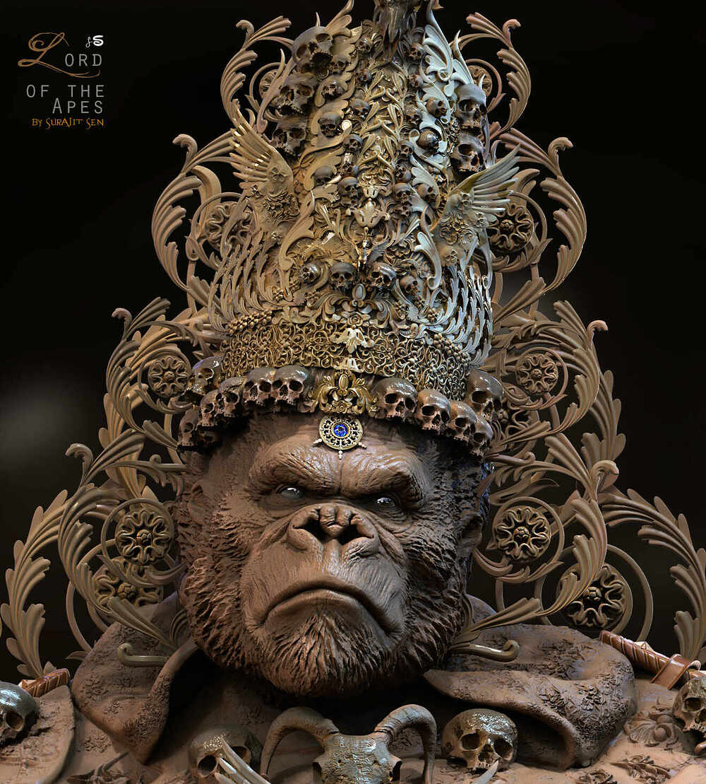 B_Lord of the Apes_Digital_Sculpture_SurajitSen_Jan2022_Closed1