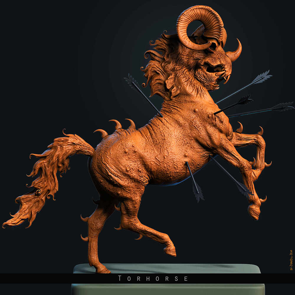 Torhorse_Creature_Digital_Sculpture_SurajitSen_Sept2023
