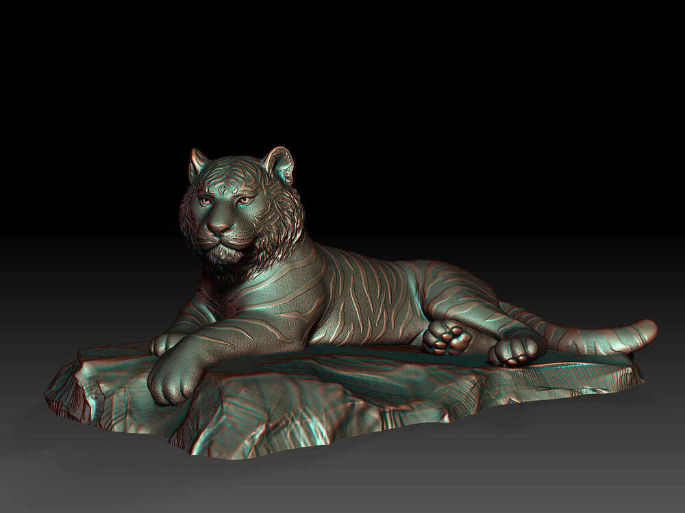 Tiger Digital Sculpture
