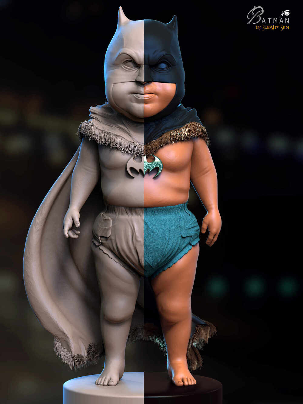 Batman(Half)_Digital_Sculpture_SurajitSen_June2022_CL_COL