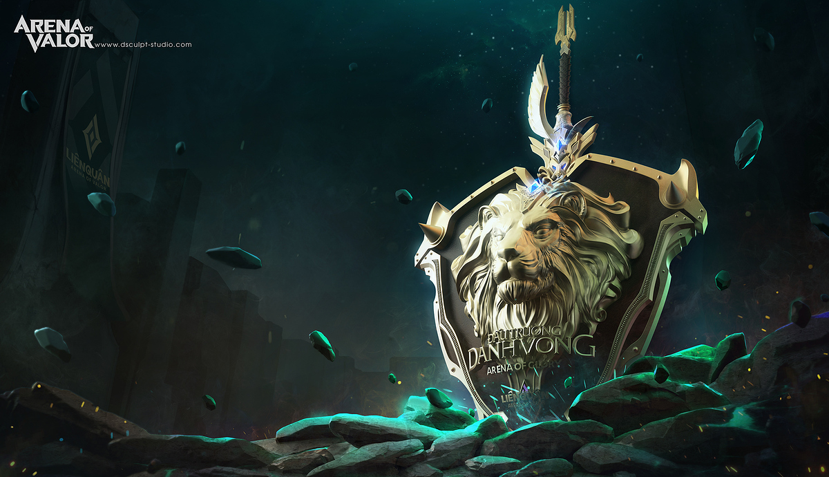 3D Concept Trophy KV AOG Winter 2020_DSCULPTSTUDIO_green