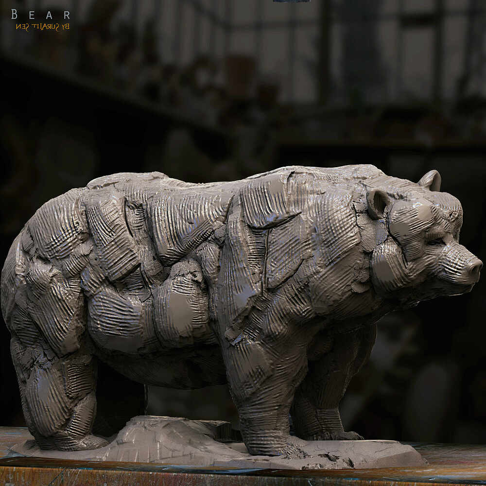 Bear_Digital_Sculpture_SurajitSen_March2024
