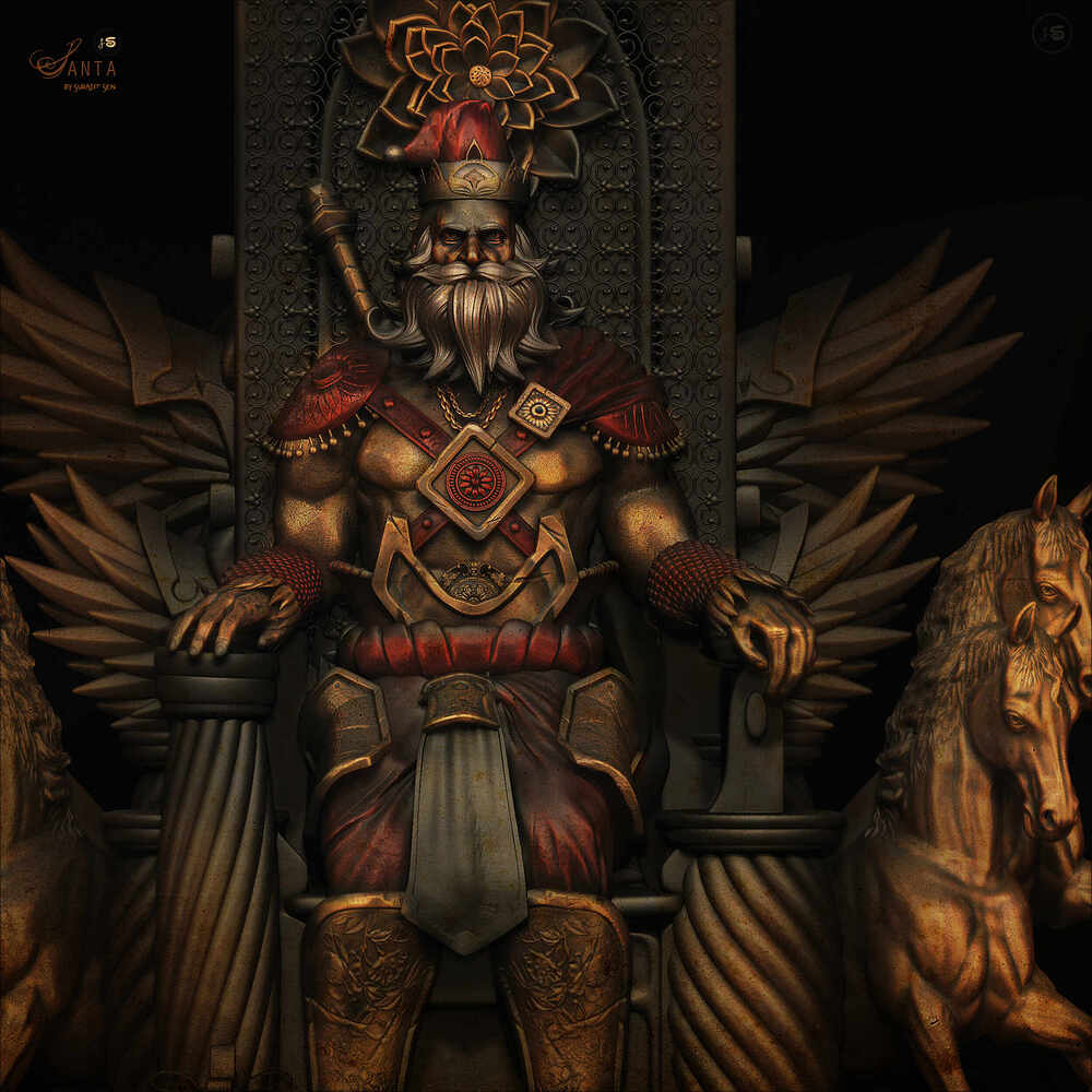 Santa_king_Digital_Sculpture_SurajitSen_Dec2022_v1