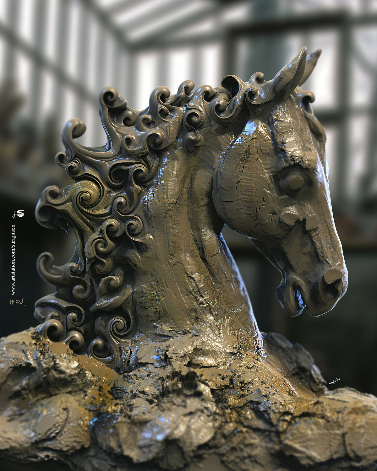 Doodle_Horse_Digital_Sculpture_SurajitSen_April2020A