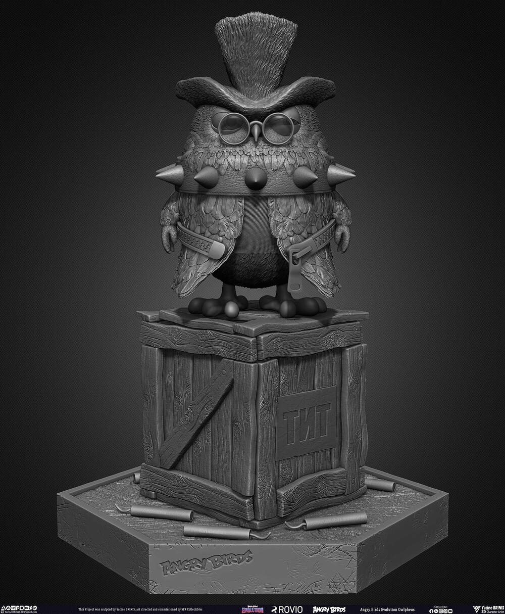 Owlpheus Angry Birds Evolution Rovio Entertainment sculpted by Yacine BRINIS 014