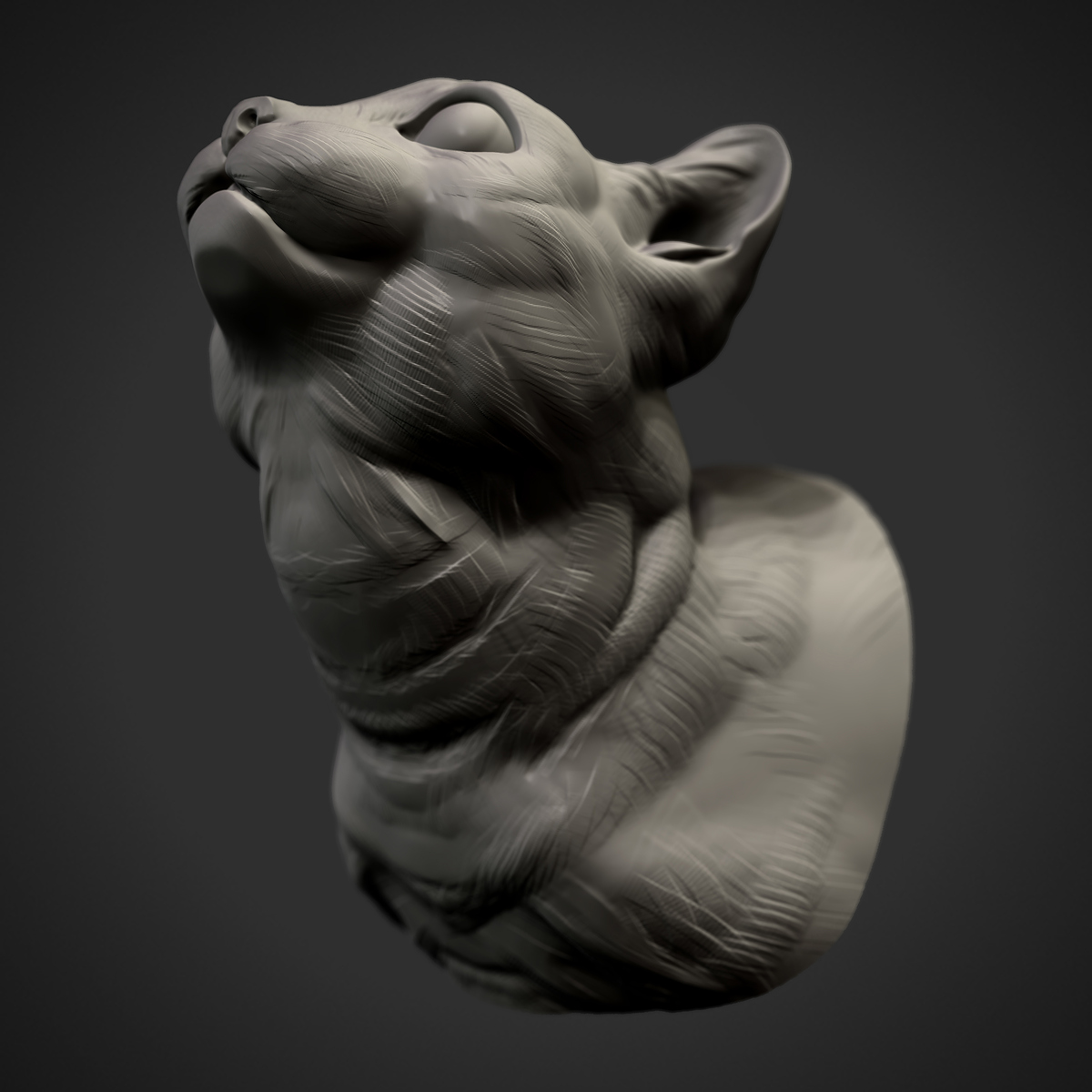 Haviland Tuf's cat of the book Tuf Voyaging_Detailed simple-pose sculpt by Darya Girina_4