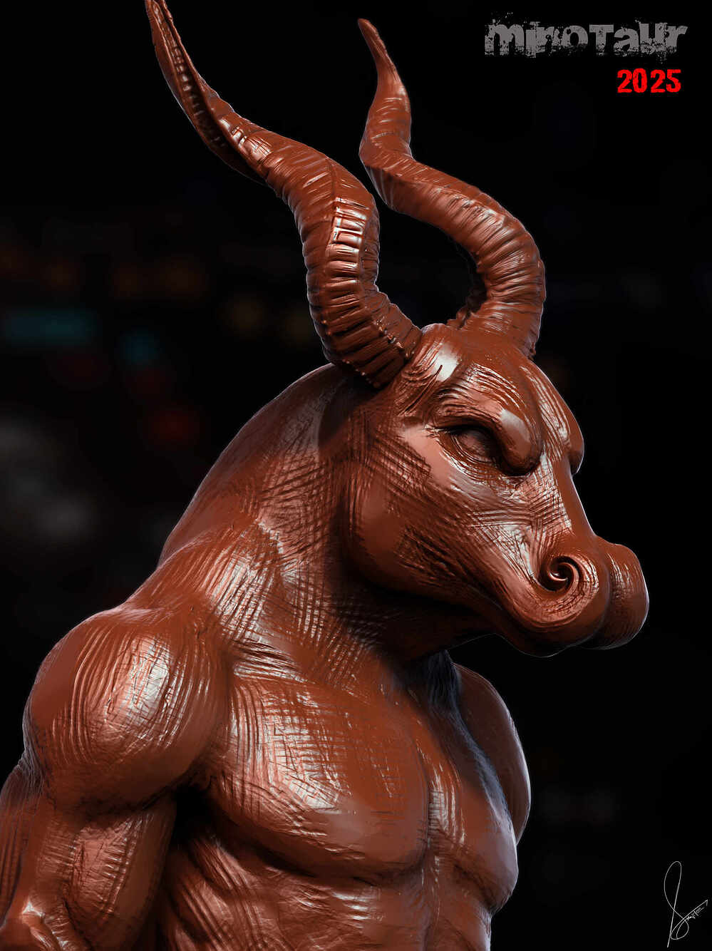 Minotaur_digital_Sculpture_SurajitSen_Aug2025A