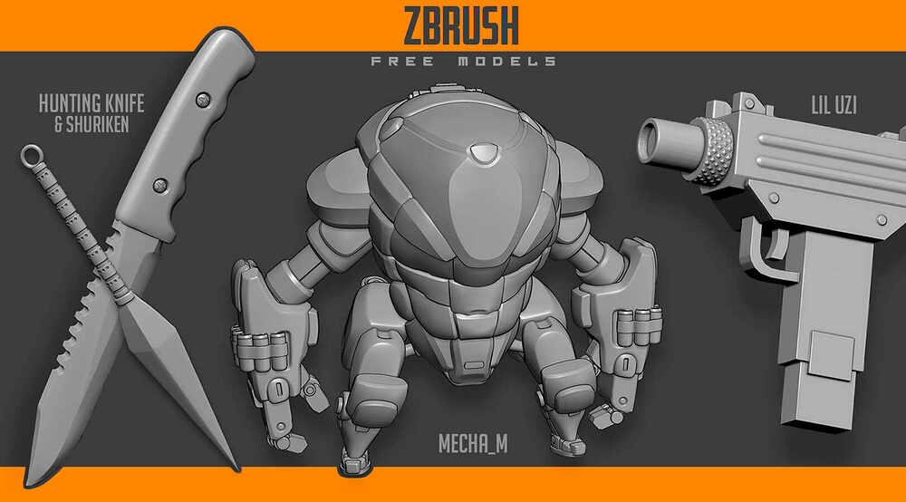 zbrush free models thumbnail
